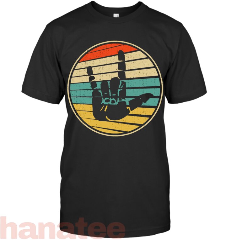 Vintage Retro 70s  ASL I Love You Hand Sign