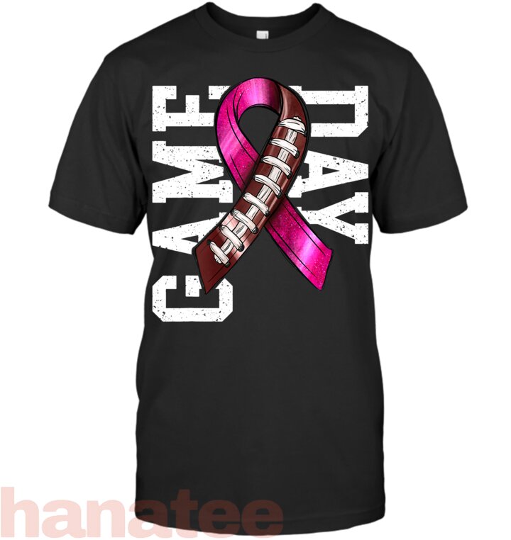 Game Day - Breast Cancer Awareness Pink Football Ribbon