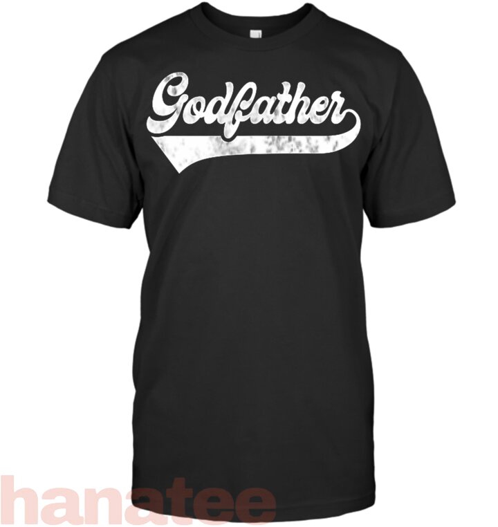 Mens Godfather Vintage Retro Father_s Day for Papa Grandpa T-Shirt