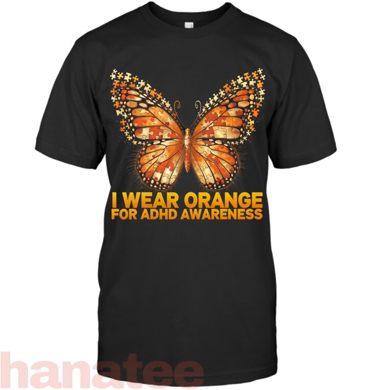ADHD Orange Butterfly Neurodiversity