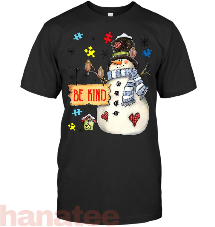 Be Kind Snowman Puzzle Autism Awareness
