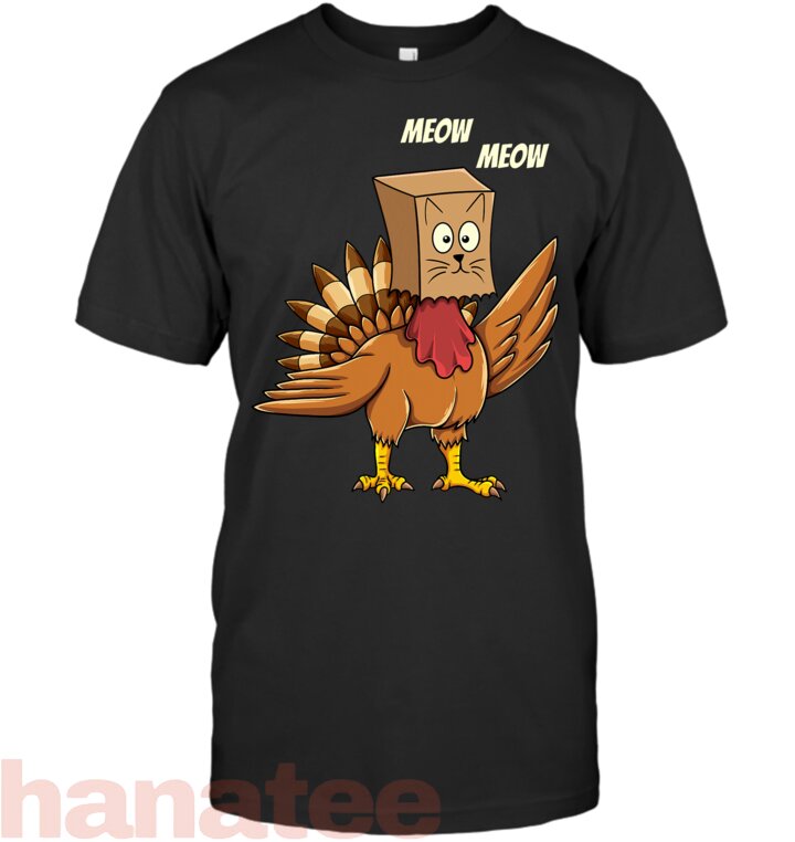 Thanksgiving Turkey Cat Meow Funny