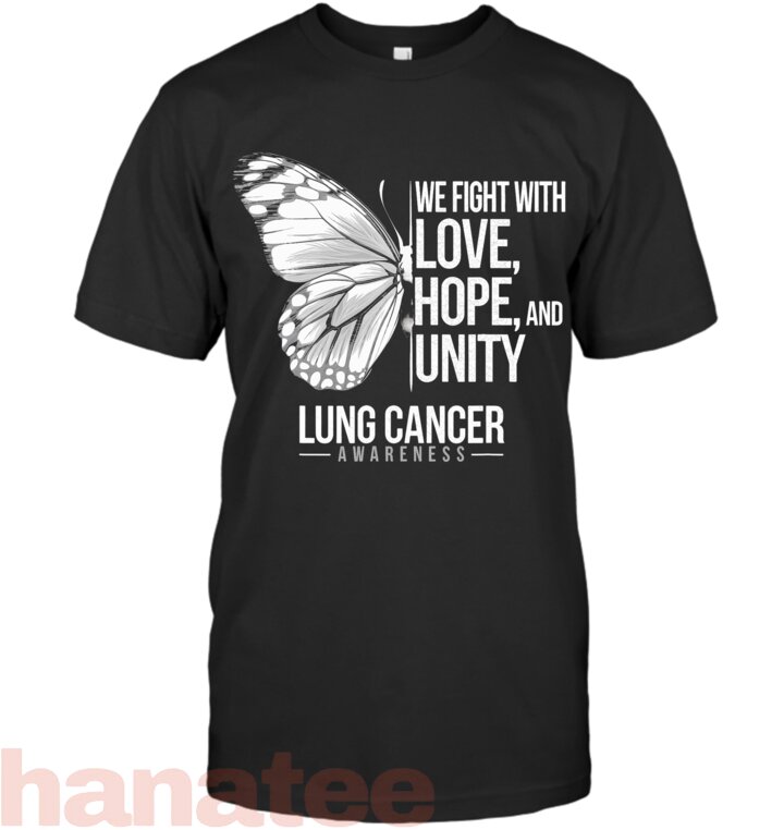 Lung Cancer Butterfly Love Hope Unity