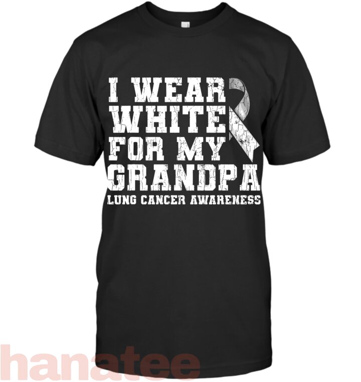 Lung Cancer Awareness White Ribbon Grandpa