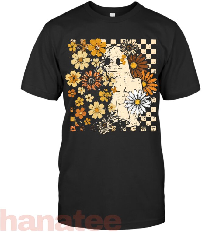 Floral Fall Ghost Thanksgiving Autumn Vibes