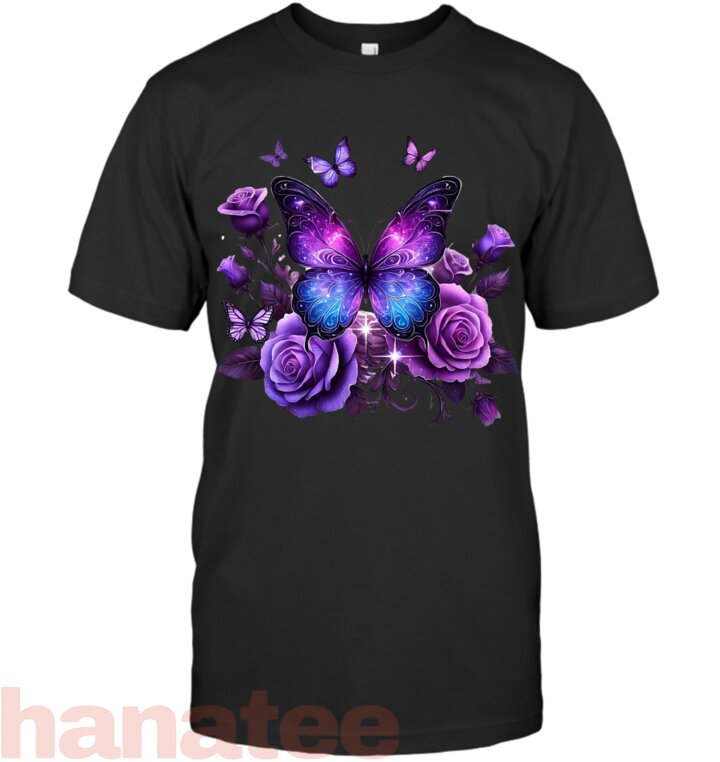 Beautiful Butterfly Purple Rose