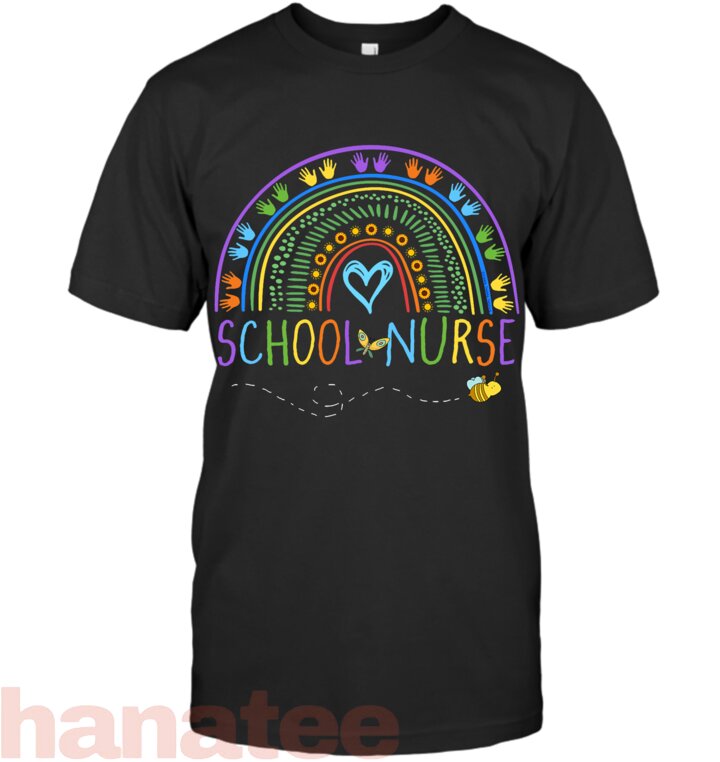 School Nurse Rainbow with Little Hands