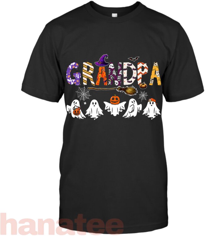 Grandpa Halloween Boo Ghost Horror Costume Funny Party T-Shirt