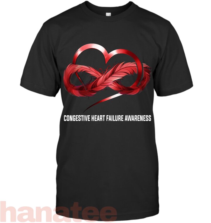 Infinity Heart Congestive Heart Failure Awareness T-Shirt