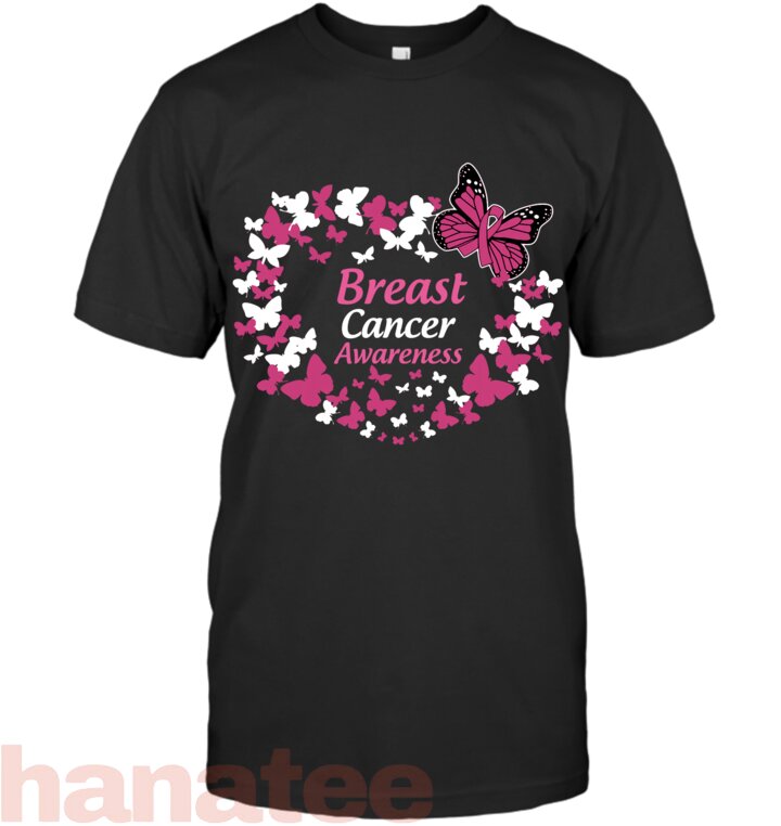 Butterflies Heart Breast Cancer Awareness