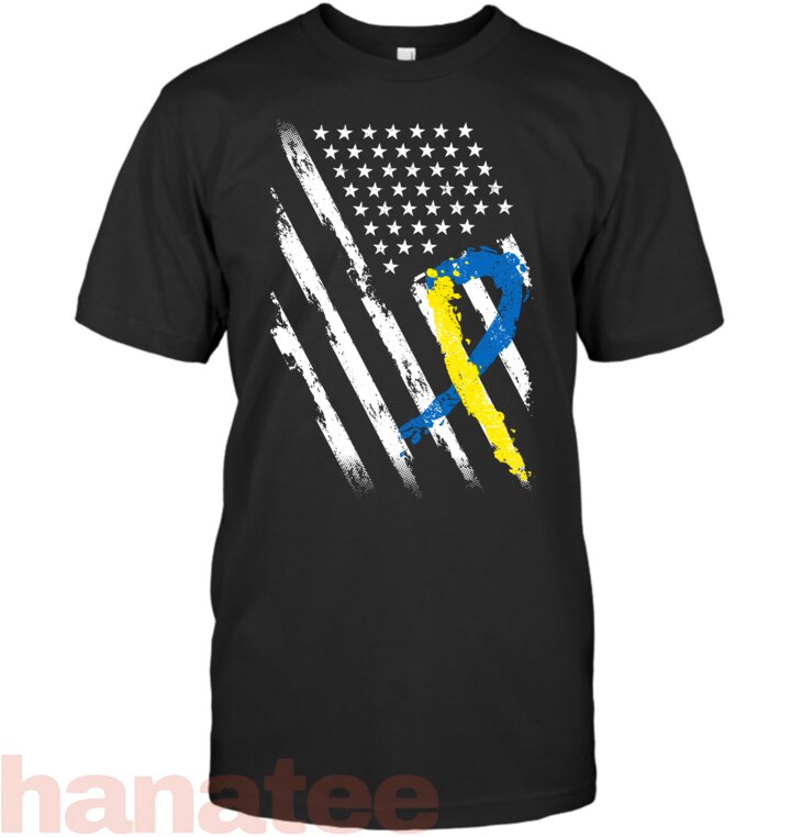USA Flag Down Syndrome Awareness