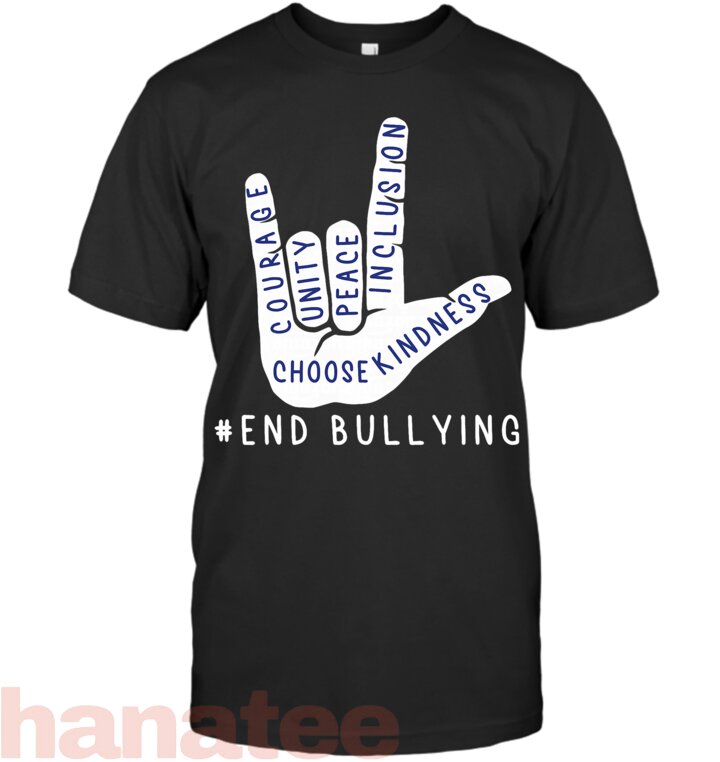 Kids Blue Anti Bullying Love Sign Language