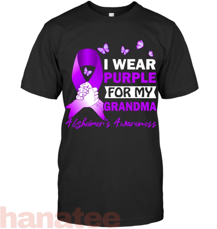 I Wear Purple for My Grandma Alzheimers Awareness T-Shirt
