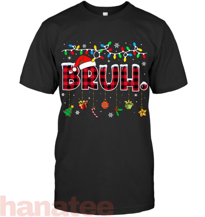 Bruh Funny Christmas Red