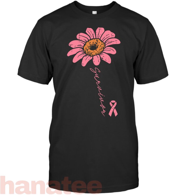 Sunflower Pink Ribbon Breast Cancer Survivor