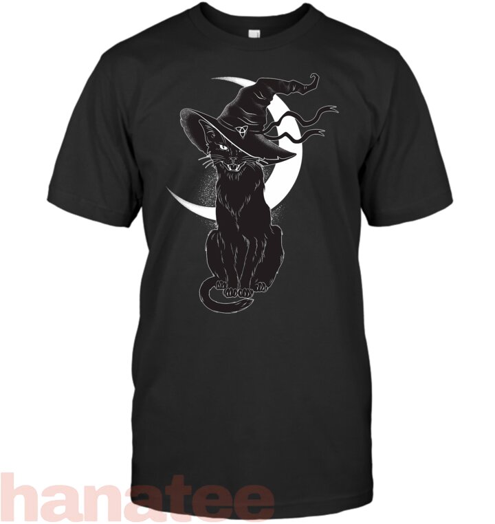 Black Cat Costume Witch Hat & Moon