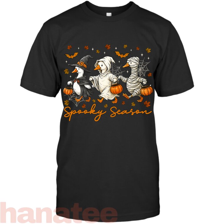 Retro Boo Ghost Pumpkin Goose