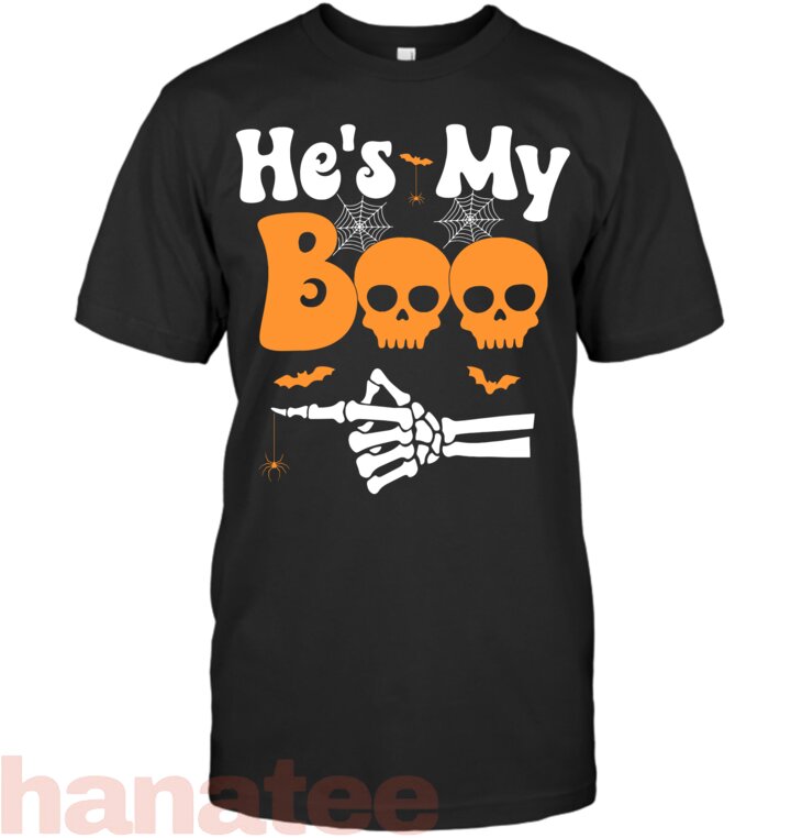 He_s My Boo Skeleton Couples Matching