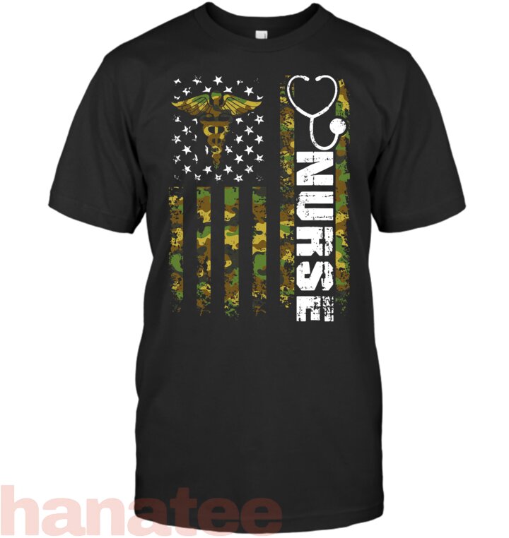 American Flag Camouflage Nurse