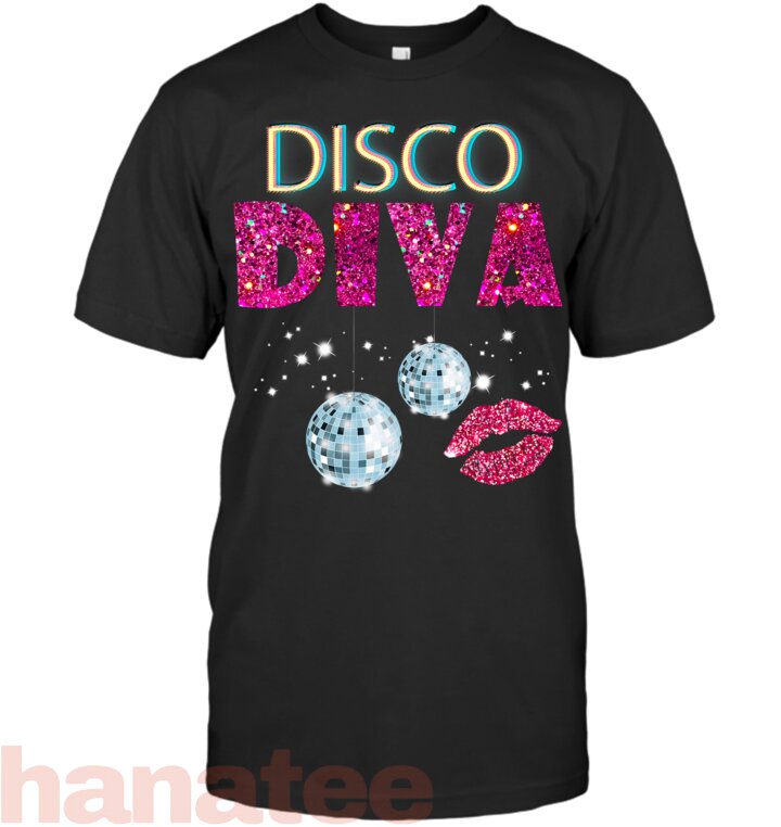 Disco Diva Ladies Silver Red Lips
