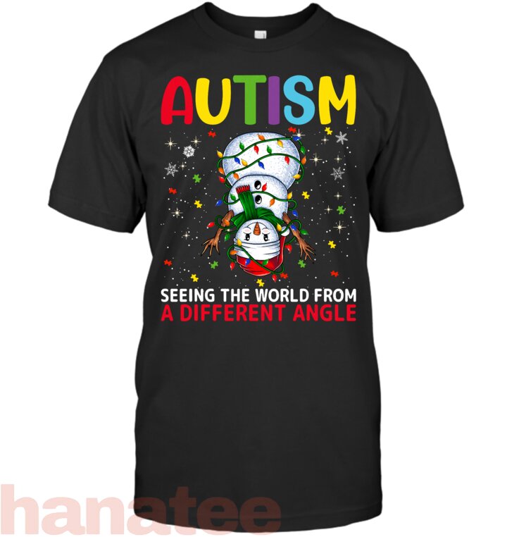 Autism Awareness Snowman Christmas