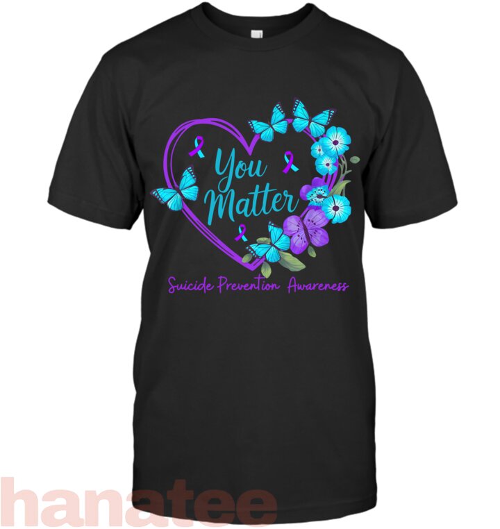 You Matters Suicide Prevention Teal Purple Ribbons