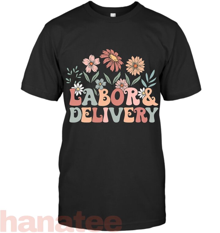 Retro Wildflowers Labor and Delivery Nurse
