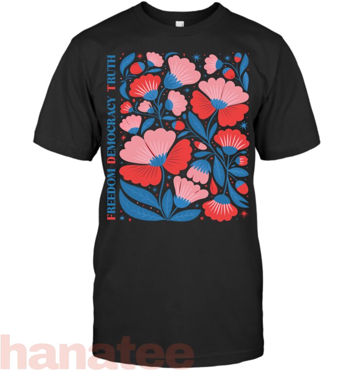 Boho Floral Freedom Democracy Truth Patriotic