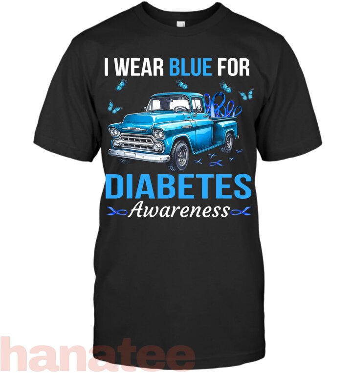 I Wear Blue For Diabetes Awareness Classic Car