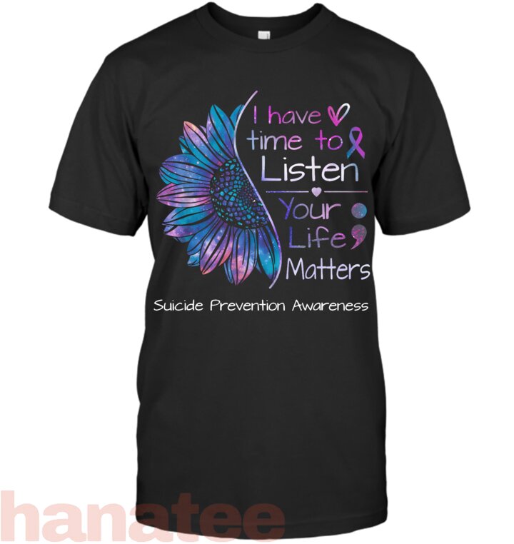 Sunflower Teal & Purple Ribbon Suicide Prevention Awareness