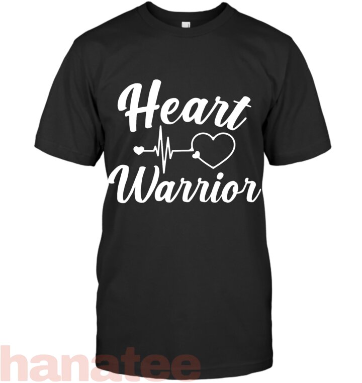 Heart Warrior Heartbeat American Heart Disease Awareness T-Shirt
