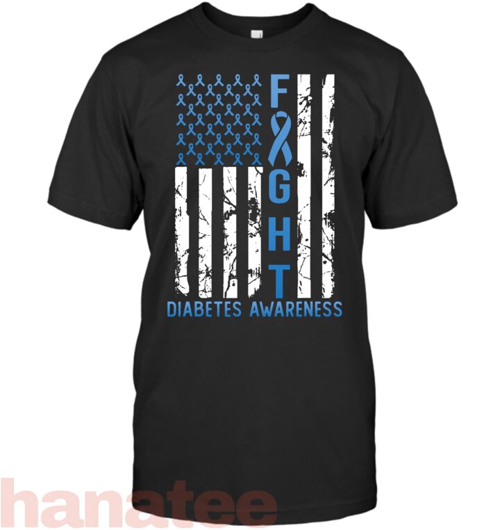 Support Fight USA Flag Diabetes Awareness