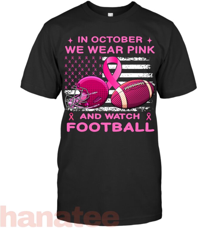 We Wear Pink Breast Cancer Football