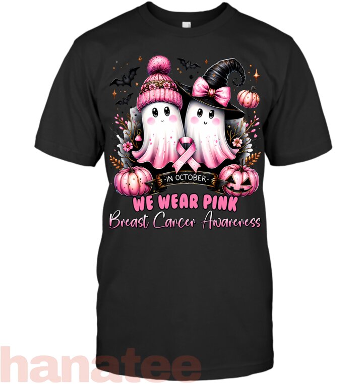 Pink Ghost Witch Breast Cancer