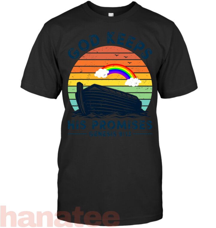 Noah Ark Rainbow Jesus Christian God Keeps His Promises