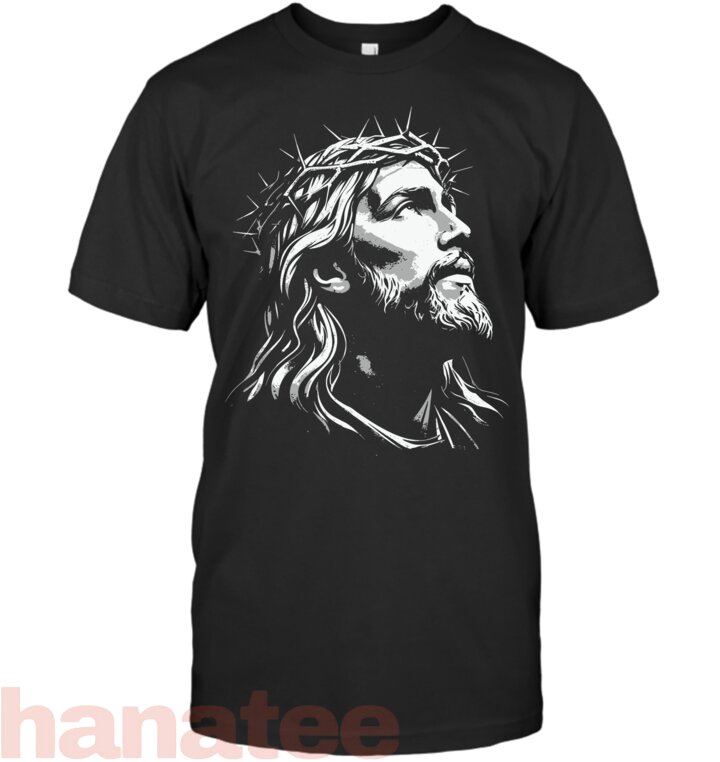 Jesus Christ Face With Crown Of Thorns