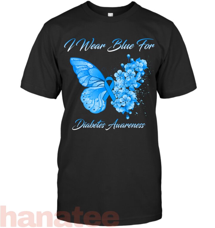 I Wear Blue For Diabetes Awareness
