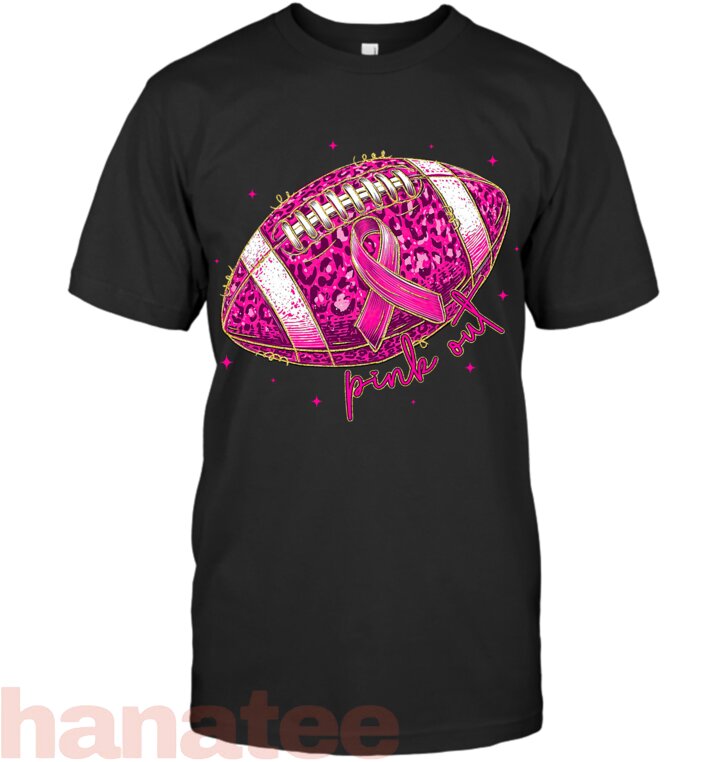Breast Cancer Awareness Women Pink Out Ribbon Football