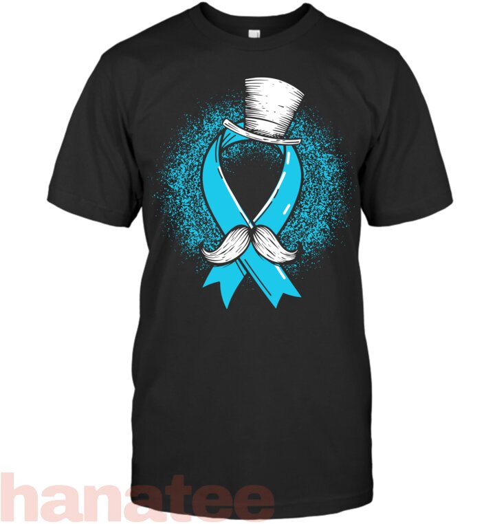 Light Blue Ribbon Moustache  Prostate Cancer Awareness