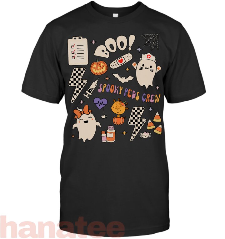 Boo Spooky PEDS Crew Ghost Pediatric Nurse