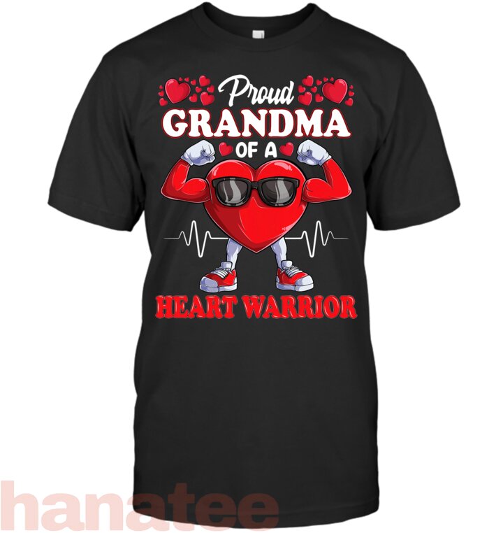 Proud Grandma of a Heart Warrior CHD Awareness T-Shirt