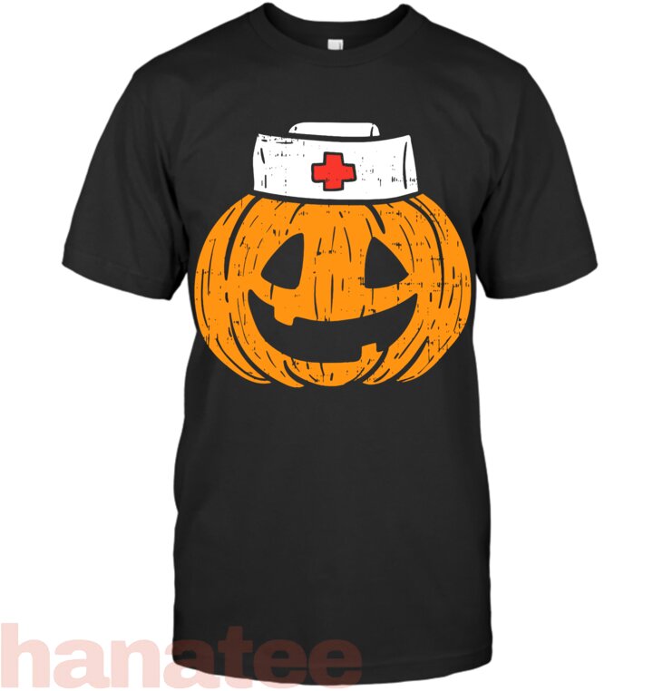 Pumpkin Nurse Funny Scary Halloween