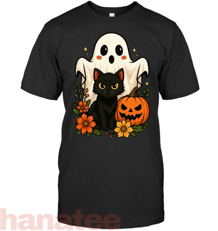 Ghorst Black Cat And Pumpkin