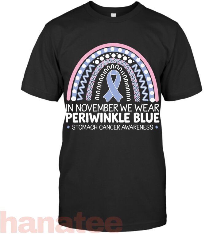 In November We Wear Periwinkle Blue Stomach Cancer Awareness T-Shirt