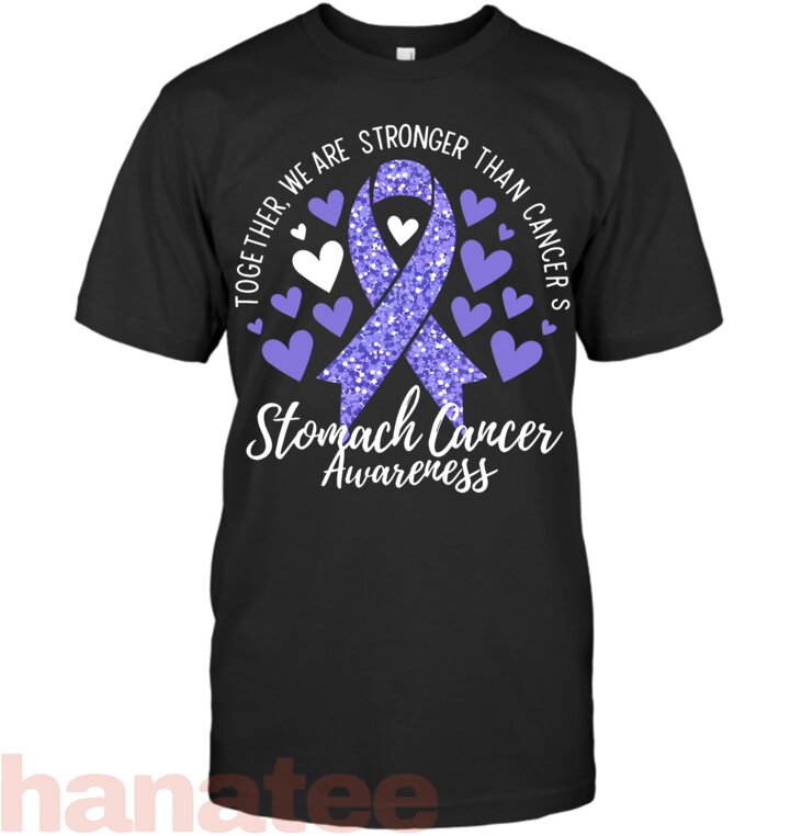 Stomach Awareness Periwinkle Ribbon Stronger Than Cancer T-Shirt