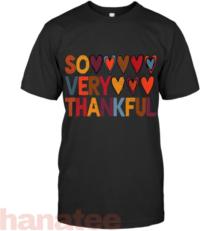 Vintage Funny So Very Thankful Retro Fall Vibes Thanksgiving