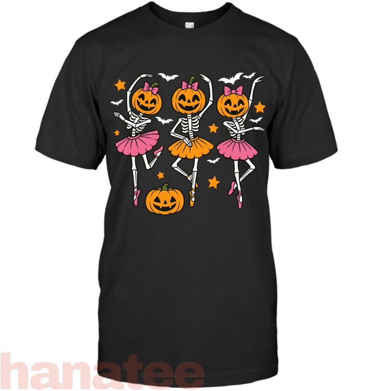 Ballet Skeleton Pumpkin Girls