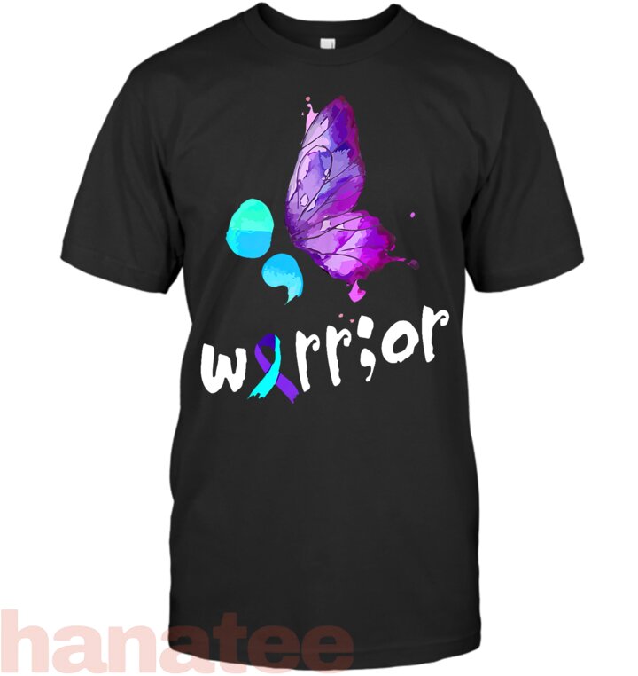 Butterfly Lover Warrior Semicolon Suicide Prevention