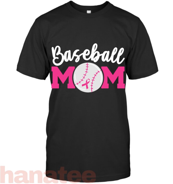 Baseball Mom Pink Ribbon Breast Cancer Awareness Fighters