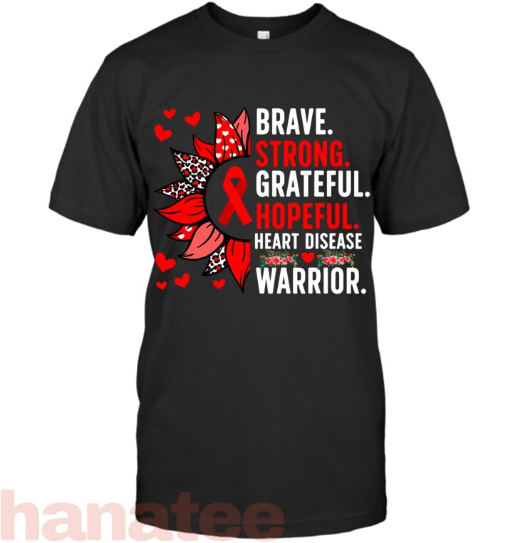 Heart Disease Warrior Heart Disease Awareness Month T-Shirt